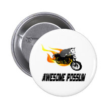 Bike Rider Awesome Possum Pins