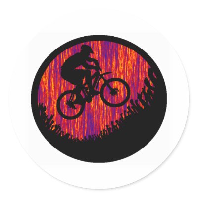Bike Set Goals Round Sticker by ninuno