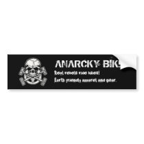 BIKE-SKULL-BIG, ANARCKY BIKE, Real rebels ride ... Bumper Stickers