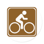 Bike Trail Highway Sign Sticker