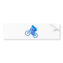 Bike Turquoise Flasher Bumper Stickers