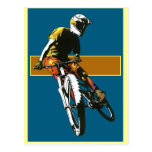 Biker2 - Blue/Orange Post Card