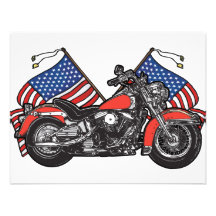 Biker American Eagle Personalized Invitations