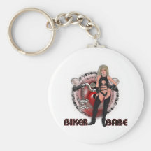 Biker Babe - Keychain