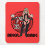 Biker Babe - Mousepad
