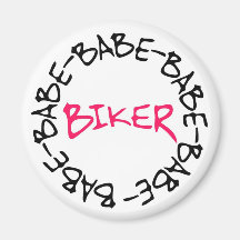 Biker Babe Refrigerator Magnet
