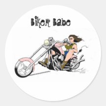 Biker Babe Sticker