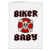 Biker Baby Skull Greeting Card