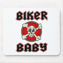 Biker Baby Skull Mousepads