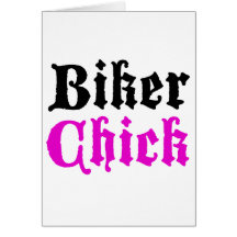 Biker Chick Greeting Card