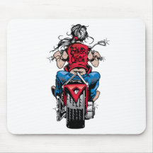 Biker Chick Mouse Pads