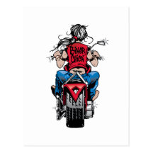 Biker Chick Post Card