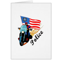 Biker Cops Greeting Card