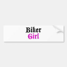 Biker Girl Bumper Sticker