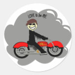BIKER GUY - LOVE TO BE ME STICKERS