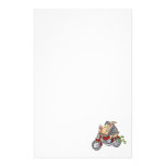 biker hog pig motorcycle bike cartoon stationery design