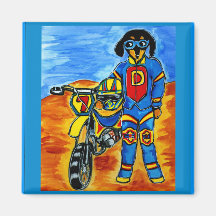 Biker Joanne Refrigerator Magnet