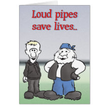 Biker Loud Pipes Card
