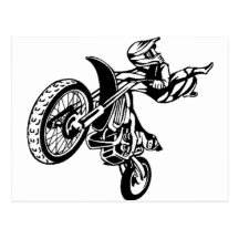 Biker Motorcycle Motocross Postcards