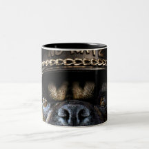Biker Pug Coffee Mugs