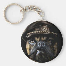 Biker Pug Key Chain