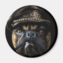 Biker Pug Refrigerator Magnet