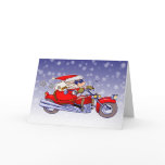 Biker Santa Greeting Card
