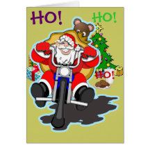 BIKER SANTA CARD