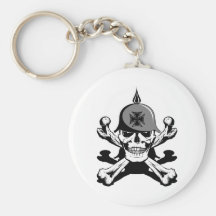 Biker Skull and Bones Key Chain