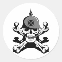 Biker Skull and Bones Stickers