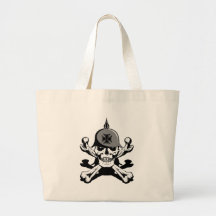 Biker Skull and Bones Tote Bag