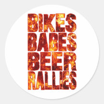 Bikes Babes Beer Rallies Stickers