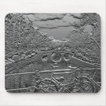 Bikes over Canal Scenic Mouse Pad