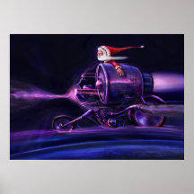 Bikey Père Noël Affiche