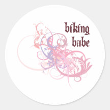 Biking Babe Stickers