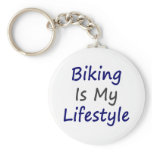 Biking Is My Lifestyle Key Chains