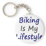 Biking Is My Lifestyle Keychain