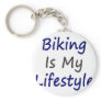 Biking Is My Lifestyle Keychain