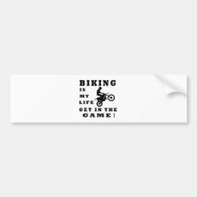 BikingIs My Life Bumper Sticker