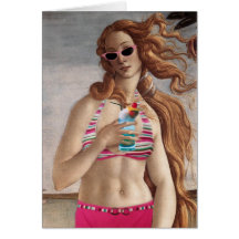 Bikini Birth of Venus Greeting Cards