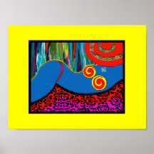 Bikini Blue ~ Print / Poster Abstract Retro Modern