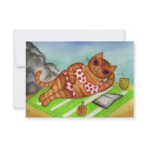Bikini Cat Summer Invitations
