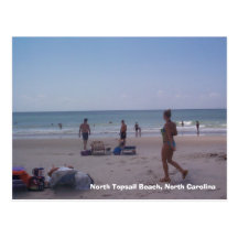 Bikini Girl at North Topsail Beach Post Card