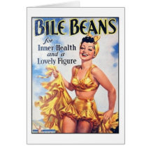 Bile Beans - Woman In Bathing Suit Ad Greeting Cards