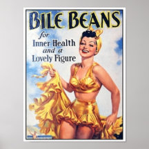Bile Beans - Woman In Bathing Suit Ad Posters