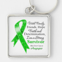 Bile Duct Cancer Support Strong Survivor Key Chain