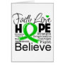 Bile Duct Cancer Typographic Faith Love Hope Greeting Cards