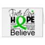Bile Duct Cancer Typographic Faith Love Hope Greeting Cards
