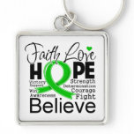 Bile Duct Cancer Typographic Faith Love Hope Keychains