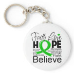 Bile Duct Cancer Typographic Faith Love Hope Keychains